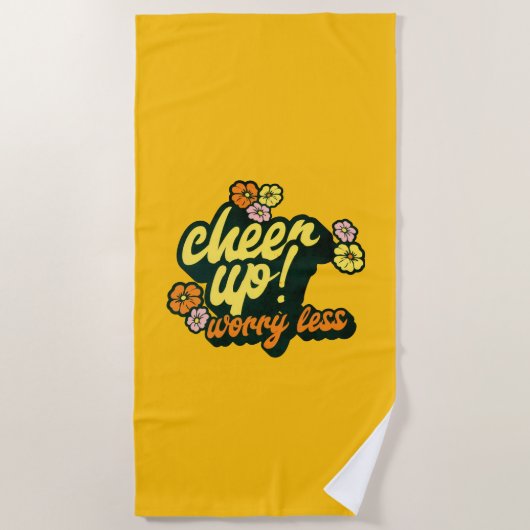 KITCHEN CHEER UP WORRY LESS BEACH TOWEL  STRANDTUCH (Vorderseite)