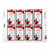 Kitchen Chef Utensils Icon Gift Label (Vorne)