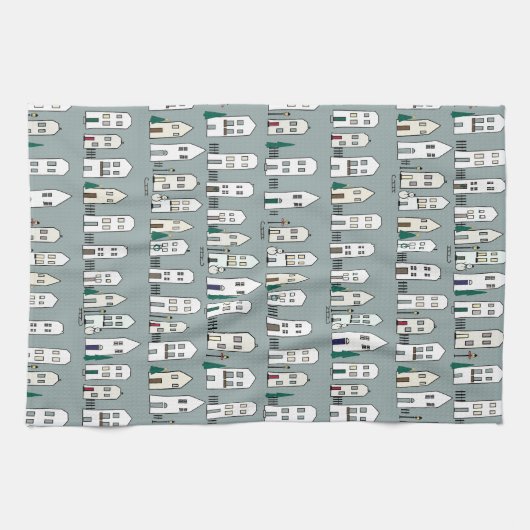 Kitchen Christmas Village Teetuch Geschirrtuch (Horizontal)