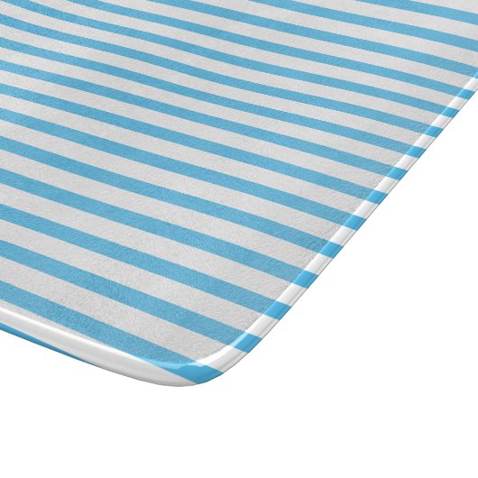 Kitchen classic blue stripes Klassisch gestreift Schneidebrett (Ecke)