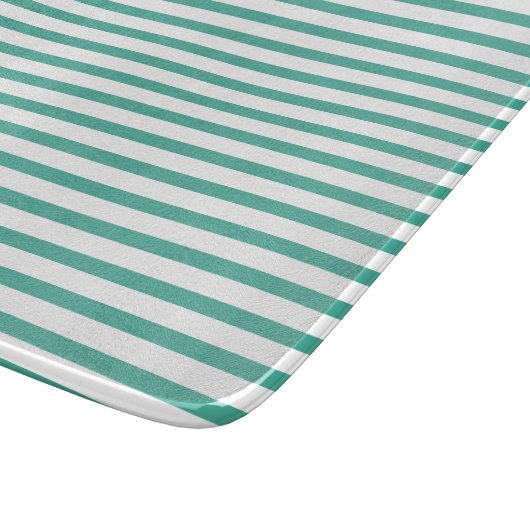 Kitchen classic green stripes Klassisch gestreift Schneidebrett (Ecke)