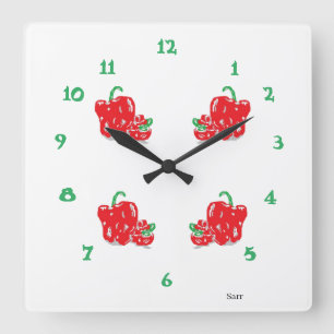 Kitchen Clock Quadratische Wanduhr