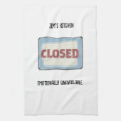 Kitchen Closed Funny Personalisiert Geschirrtuch (Vertikal)