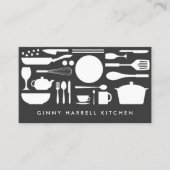 Kitchen Collage on Dark Gray Visitenkarte (Vorderseite)