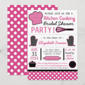 Kitchen Cooking Bridal Shower Party Einladung (Vorne/Hinten)