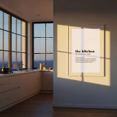 Kitchen Definition Poster | Dictionary Style