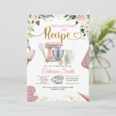Kitchen fand ihre Rezept Bridal Dusche Einladung (Stehend Vorderseite)