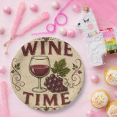Kitchen Farmhouse Decor Wine Time Pappteller (Party)
