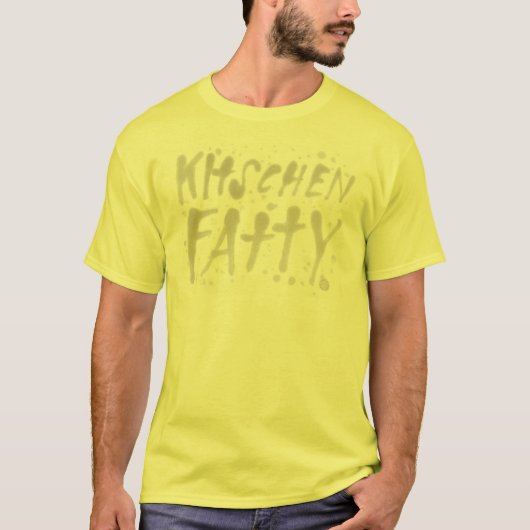 Kitchen Fatty Greasy Logo T - Shirt Gelb (Vorderseite)