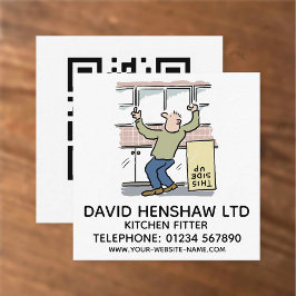 Kitchen Fitter Quadratische Visitenkarte