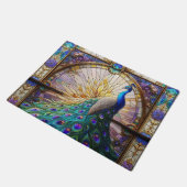 Kitchen Floor Mat Peacock Festglas Fußmatte (Schrägansicht)