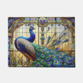 Kitchen Floor Mat Peacock Festglas Fußmatte (Vorderseite)