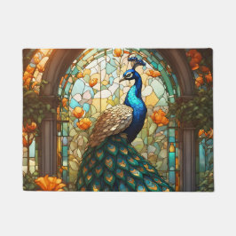Kitchen Floor Mat Peacock Festglas Fußmatte