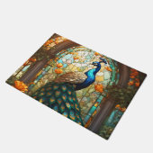 Kitchen Floor Mat Peacock Festglas Fußmatte (Schrägansicht)