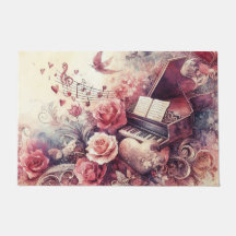 Kitchen Floor Mat: Romantisches Musikdesign