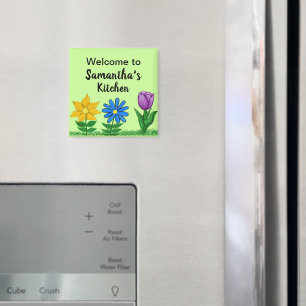 Kitchen Floral Garden Personalisierte Namensmagnet Magnet