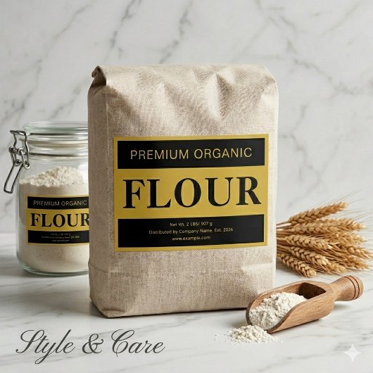 Kitchen Flour Label Custom Storage Sticker Lebensmitteletikett