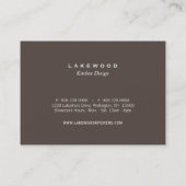 Kitchen Foto Business Card Tauchen Visitenkarte (Rückseite)