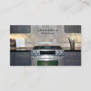Kitchen Foto Business Card Taupe Visitenkarte