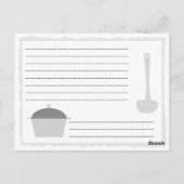 Kitchen Gadgets - rosa Postkarte (oder Rezeptkarte (Rückseite)