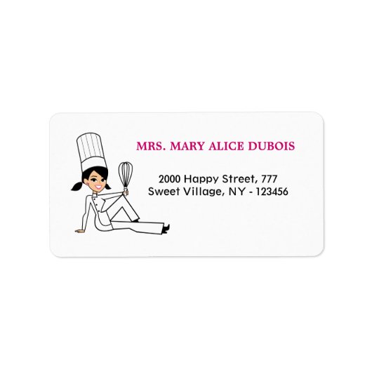 Kitchen Girl Address Label Adressaufkleber (Vorne)