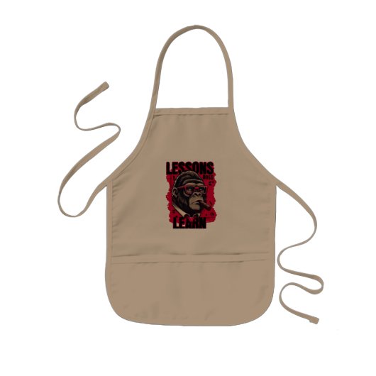 Kitchen Gorilla Boss Lessons Learn Apron Kinderschürze (Vorne)