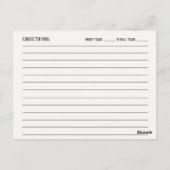 Kitchen Gray Utensils Brautparty Recipe Cards Postkarte (Rückseite)