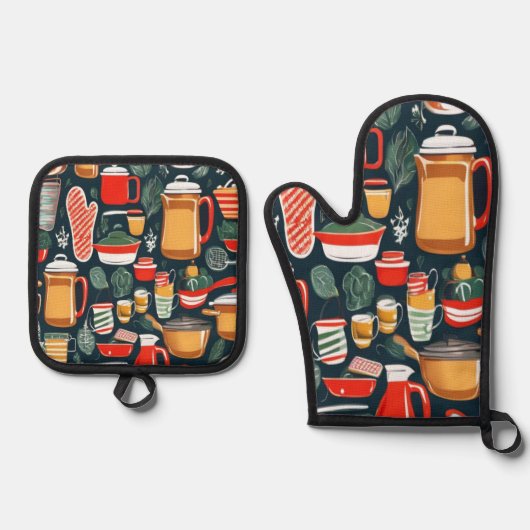 Kitchen Guardian Oven Mitt and Pot Holder Set (Vorderseite)