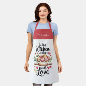 Kitchen Heartfelt Bake With Love Quote Personalize Schürze (Getragen)