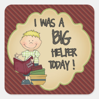 Kitchen Helper Reward Aufkleber Rote Streifen