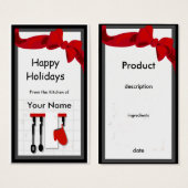 Kitchen Koch Happy Holidays Geschenk Tag (Vorne & Hinten)