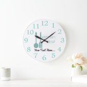 Kitchen Koch Logo Minze Grün Weiße Uhr (Zuhause)