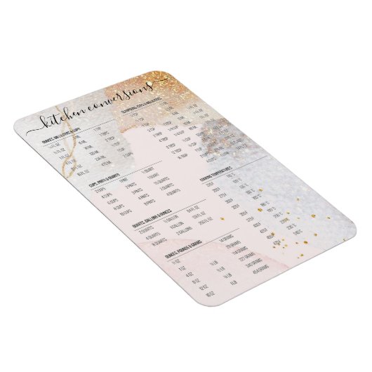 Kitchen Konversionen modern abstract blush pink Magnet (Rechte Seite)