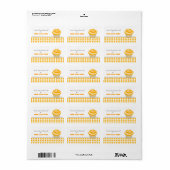 Kitchen Label - Orange Cupcake and Polka Dots Adressaufkleber (Vorne)