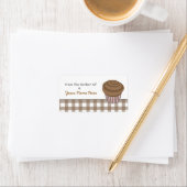 Kitchen Label - Schokoladenkuchen und Gingham Adressaufkleber (Insitu)