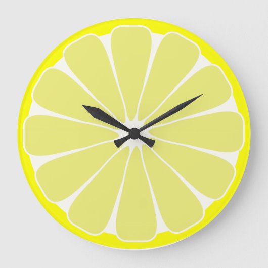 Kitchen Lemon Fruchtwand Uhrengeschenk Große Wanduhr (Vorderseite)