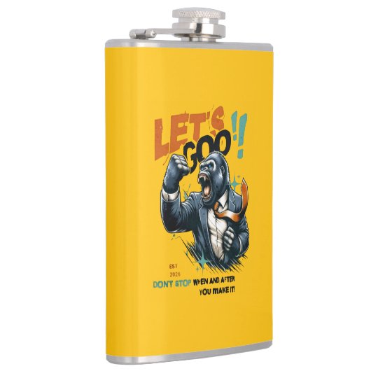 KITCHEN LET'S GOO LESSONS LEARN VINYL WRAP FLASK  FLACHMANN (Rechts)