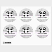 Kitchen Lila Black Panda Canning Stickers (Blatt)