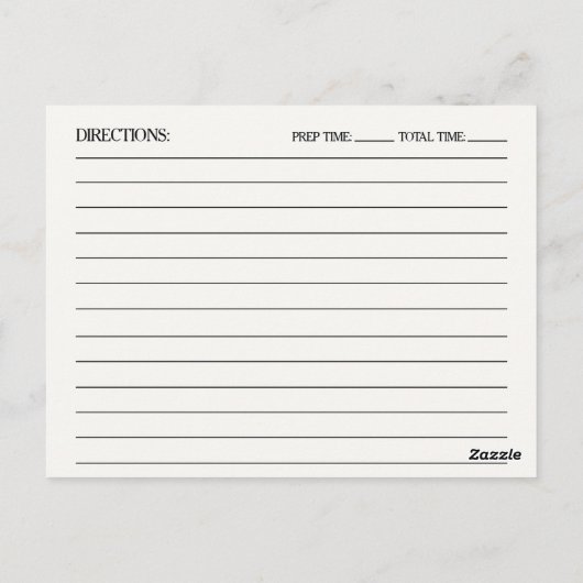 Kitchen Lila Utensic Brautparty Recipe Karten (Rückseite)