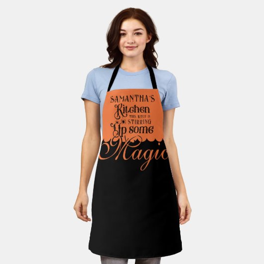 Kitchen Magic Funny Witchy Gothic Halloween-Gesche Schürze (Getragen)