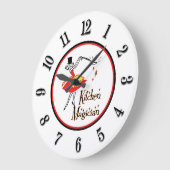 Kitchen Magician Black Retro Nummern Uhr (Winkel)
