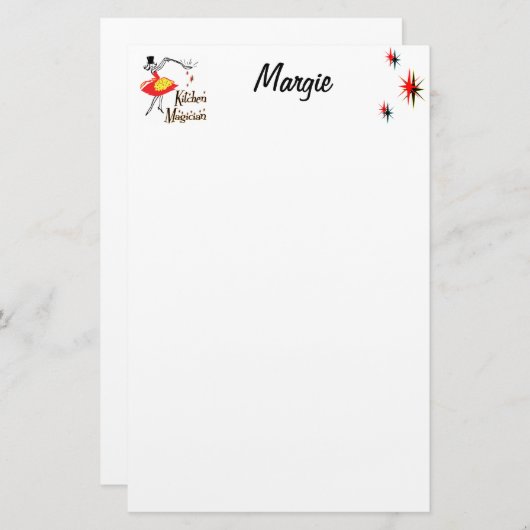 Kitchen Magician Custom Retro Art Stationierung Briefpapier (Vorne/Hinten)