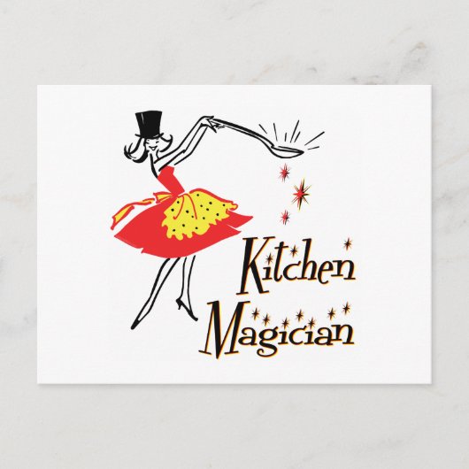 Kitchen Magician Custom Retro Rezept Karte (Vorderseite)