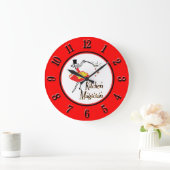 Kitchen Magician Red Black Retro Zahlen Uhr (Zuhause)