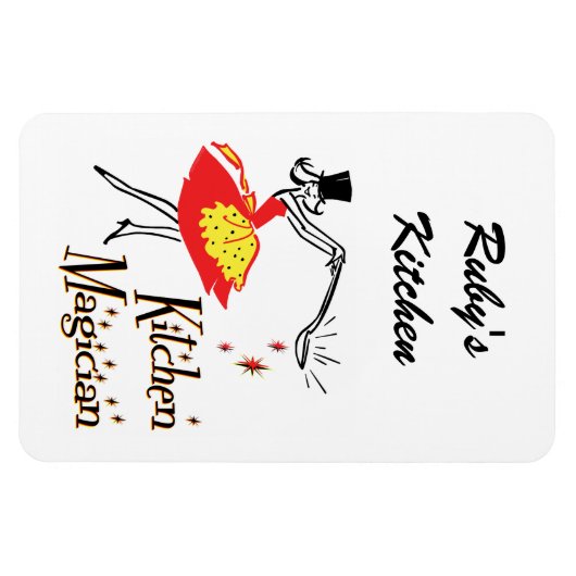 Kitchen Magician Retro Custom Kühlschrankmagnet Magnet (Horizontal)