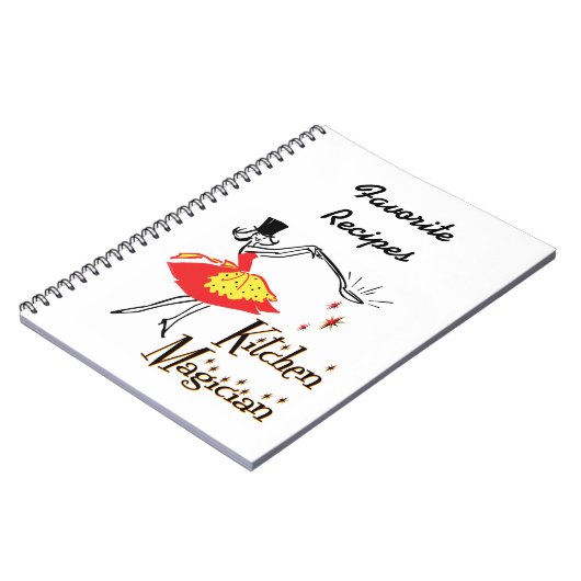 Kitchen Magician Retro Custom Rezept Notebook Notizblock (Linke Seite)