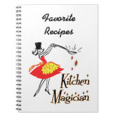 Kitchen Magician Retro Custom Rezept Notebook Notizblock (Vorderseite)