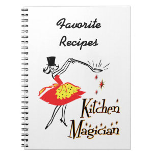 Kitchen Magician Retro Custom Rezept Notebook Notizblock