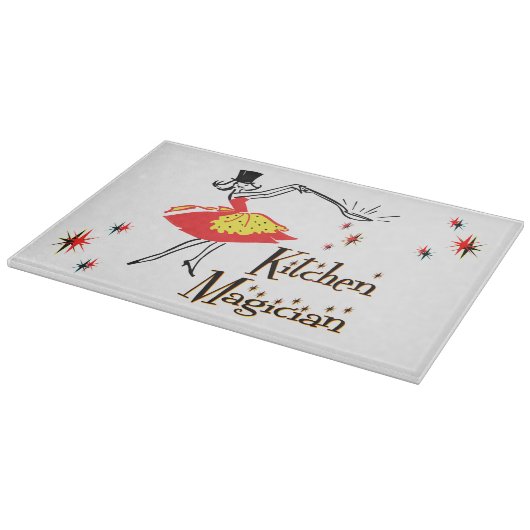 Kitchen Magician Retro Glas Cutting Board Schneidebrett (Ecke)