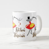 Kitchen Magician Retro Kochkunst Jumbo-Tasse (Vorderseite Rechts)